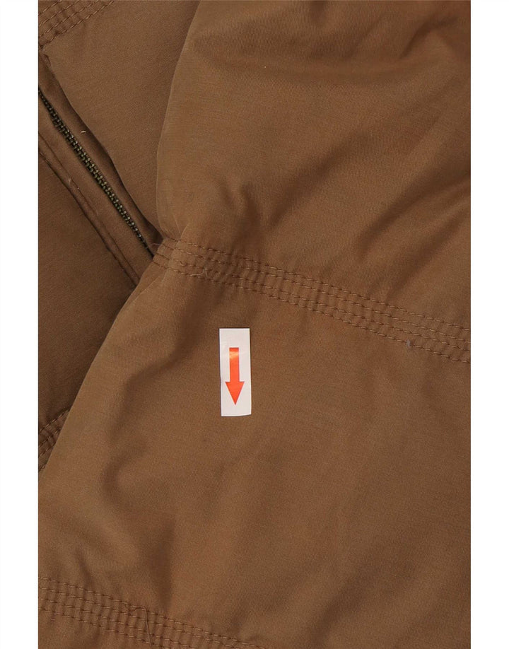 Timberland Damen Wattierte Jacke UK 12 Mittelbraune Baumwolle
