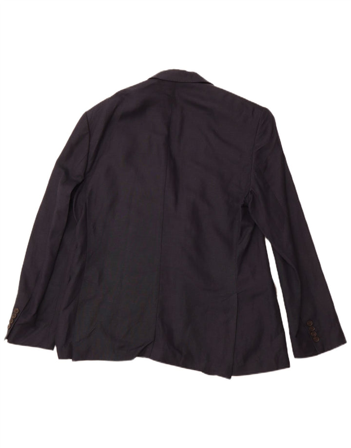 JAEGER Mens Tailored 2 Button Blazer Jacket UK 42 XL Navy Blue