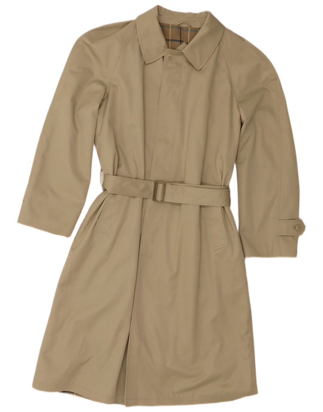 Vintage Herren Trenchcoat IT 46 Small Beige Polyester