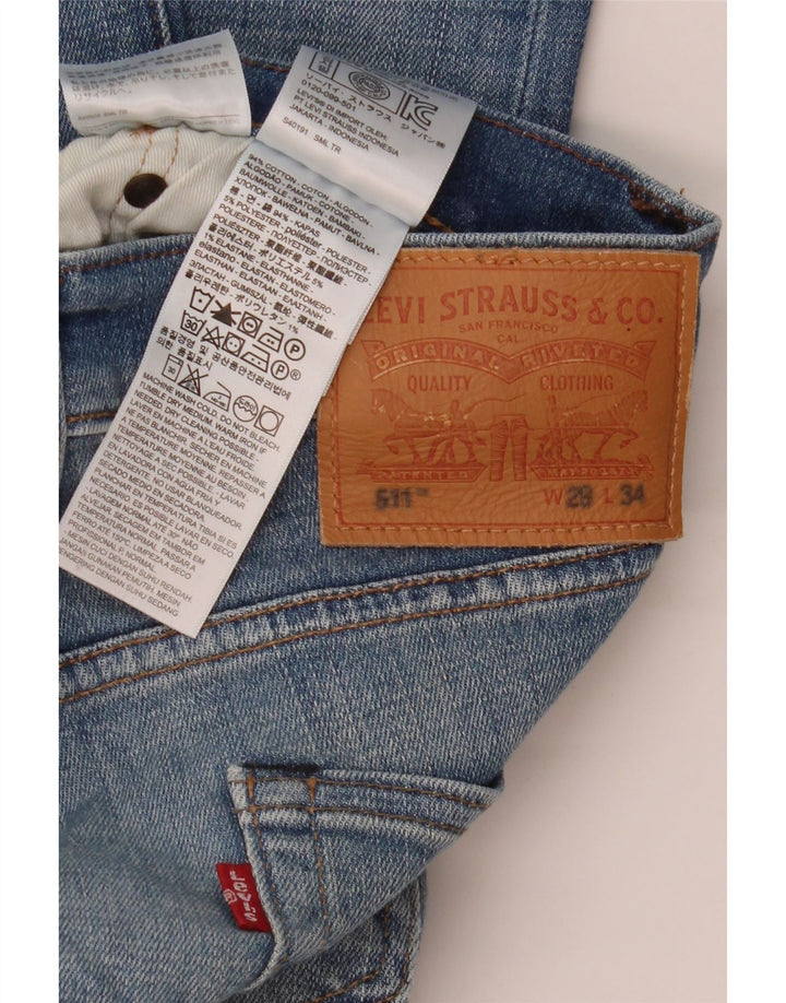 Levi's Herren 511 Slim Jeans W29 L34 Blaue Baumwolle