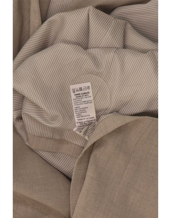 Marks & Spencer Damen Longline ärmellose Blazerjacke UK 16 Large Grau