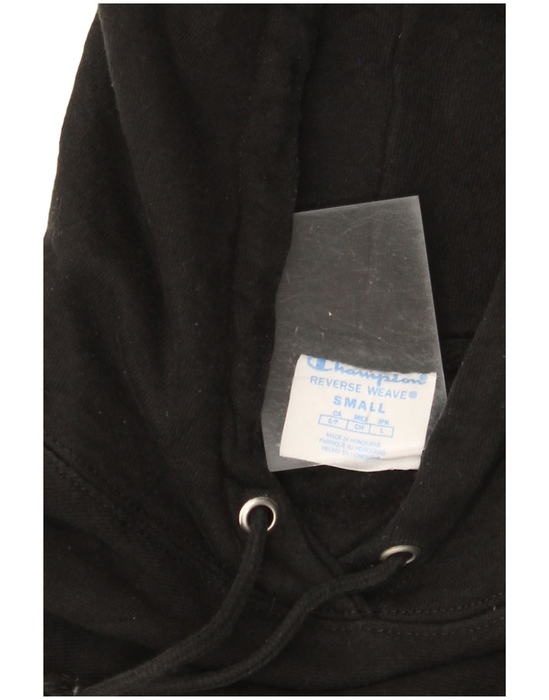 CHAMPION Damen Reverse Weave Übergroßer Kapuzenpullover UK 10 Small Schwarz