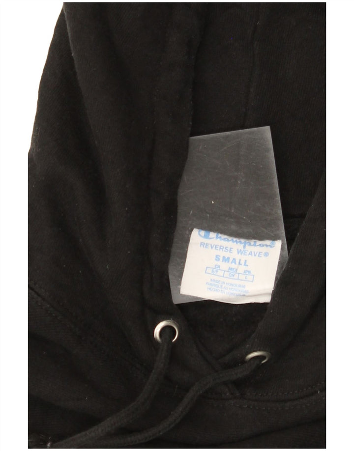 CHAMPION Damen Reverse Weave Übergroßer Kapuzenpullover UK 10 Small Schwarz
