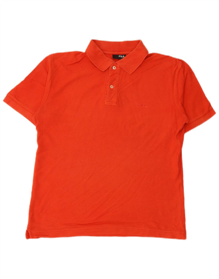 FILA Herren Poloshirt Small Orange Baumwolle