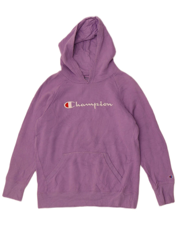 Champion Mädchen-Kapuzenpullover mit Grafik, 13–14 Jahre, XL, Lila, Baumwolle
