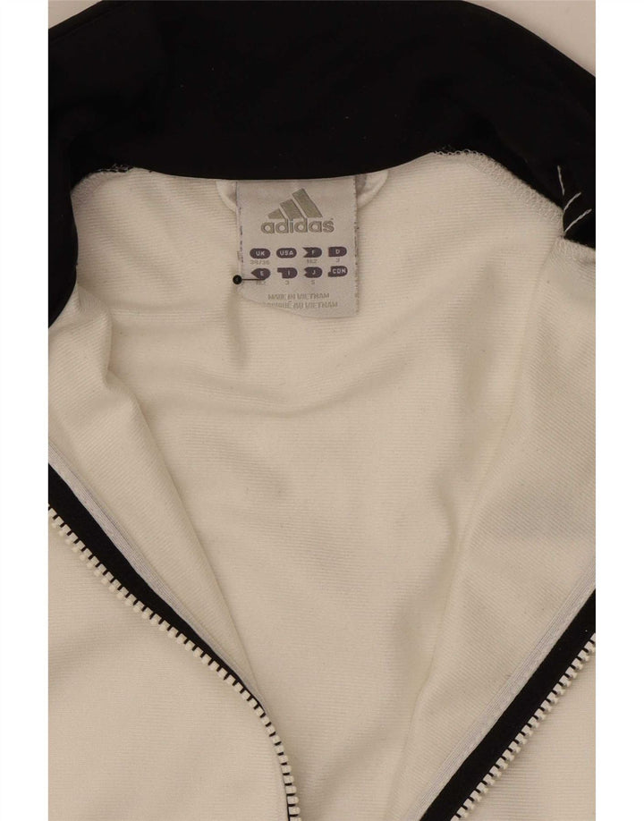 Adidas Herren Trainingsanzug Top Jacke UK 34/36 Small Weiß Colourblock