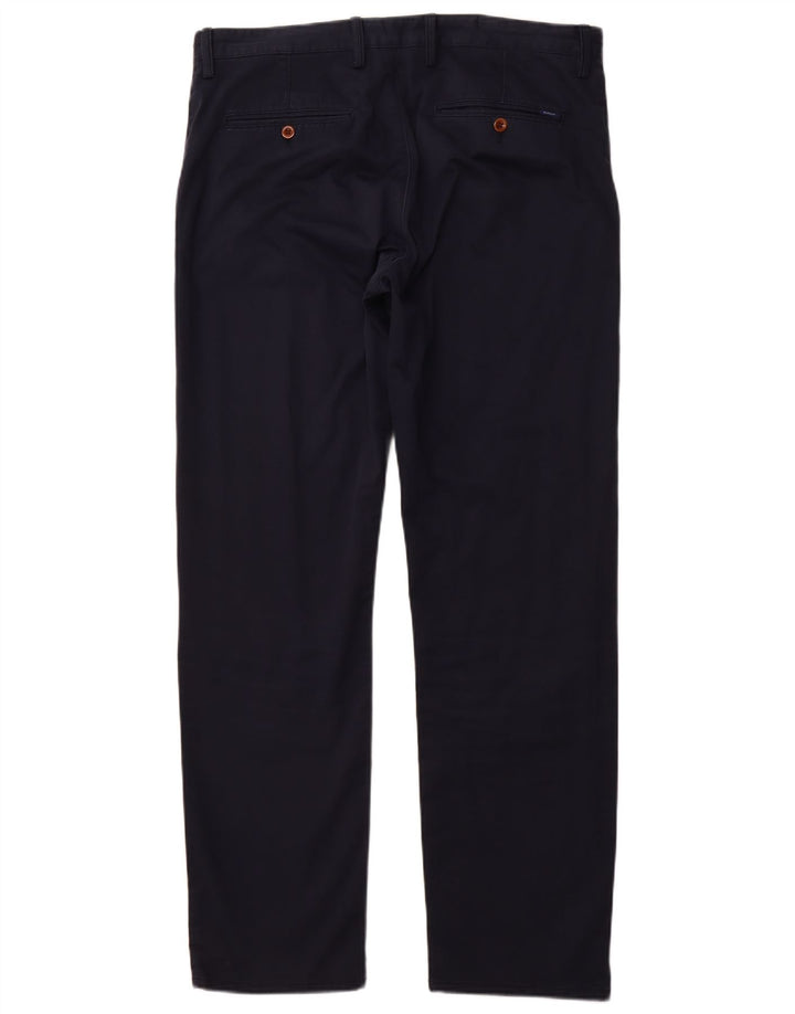 GANT Gerade Chino-Hose für Herren, W36, L34, marineblaue Baumwolle