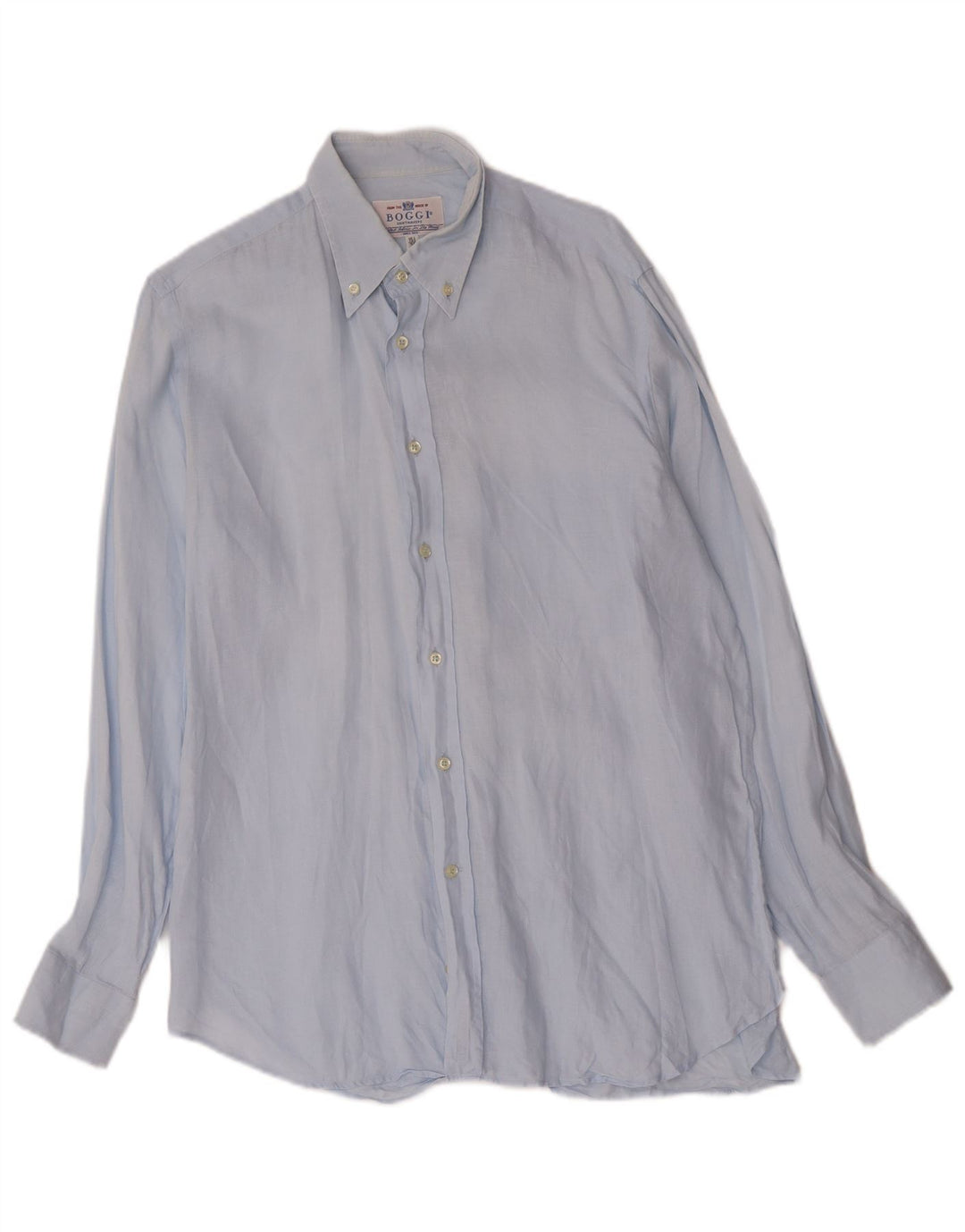 Boggi Herrenhemd Größe 39 15 1/2 Mittelblau