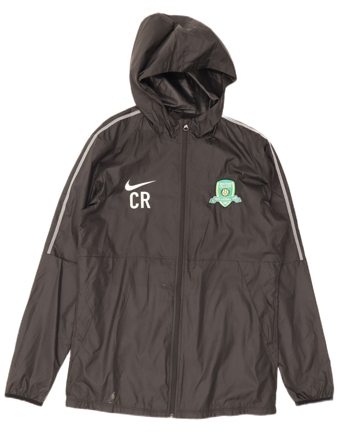 Nike Herren CR7 Graphic Kapuzen-Regenjacke UK 38 Mittelschwarzes Polyester