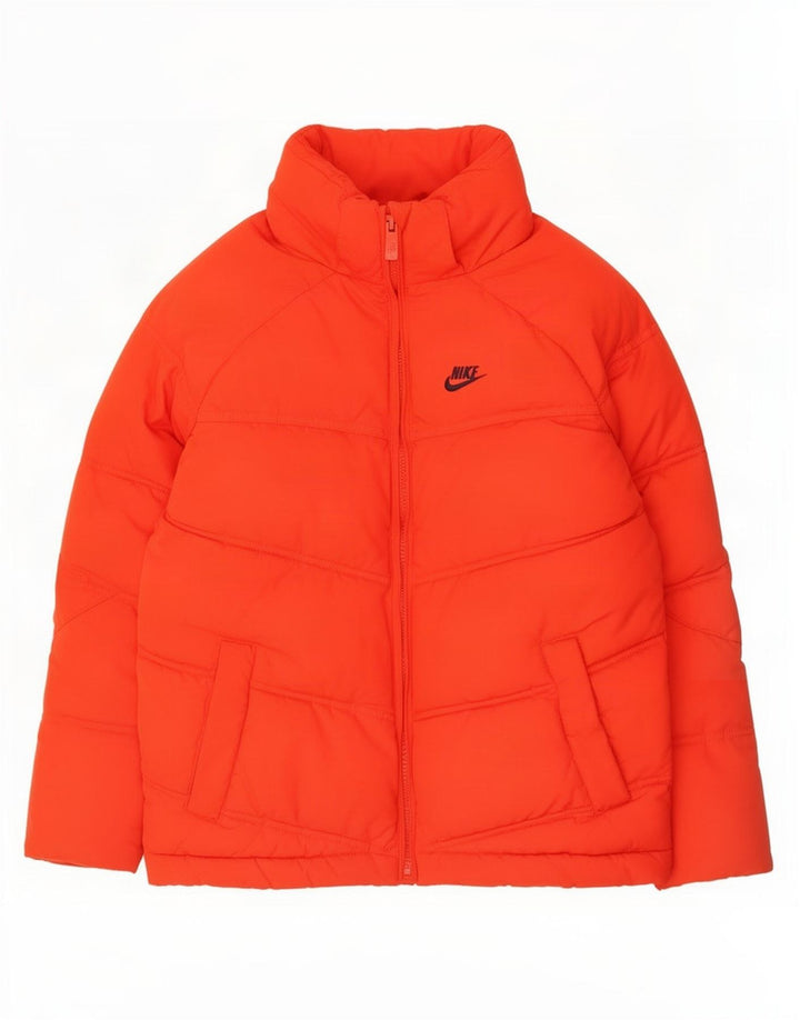 Nike Wattierte Jacke mit Kapuze für Jungen, 8–9 Jahre, Größe S, Rot, Polyester