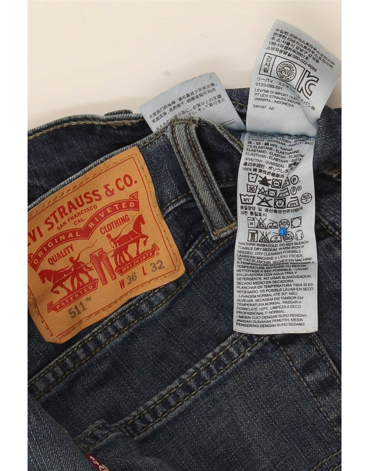 Levi's Herren 511 Slim Jeans W36 L32 Blaue Baumwolle