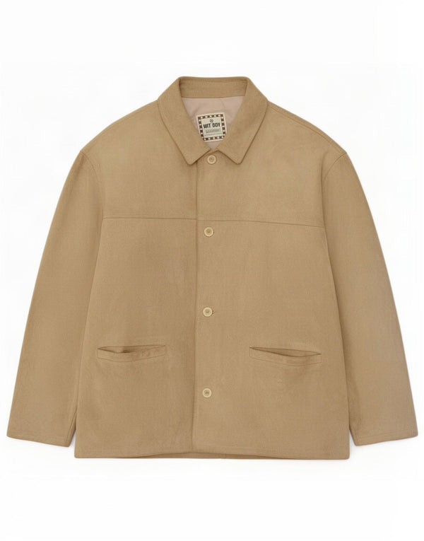 Wit Boy Herren Wildlederjacke IT 50 Large Beige Leder