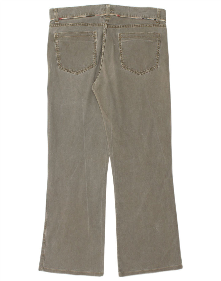 BURBERRY Damen Straight Jeans UK 10 Small W32 L29 Khaki Baumwolle