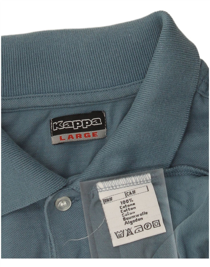 Kappa Herren-Poloshirt, große blaue Baumwolle