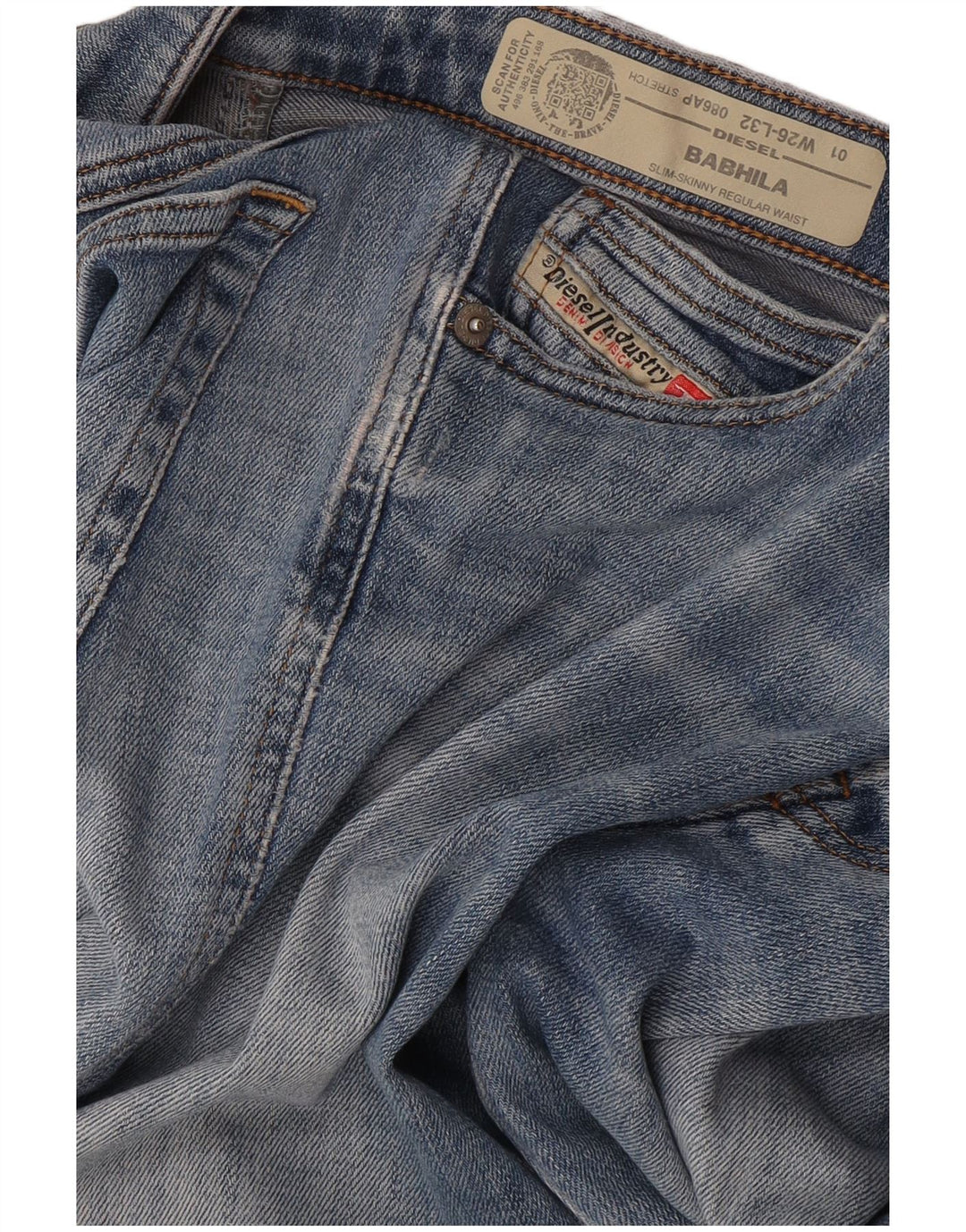 Diesel Damen Babhila Distressed Slim Fit Skinny Jeans W26 L28 Blau