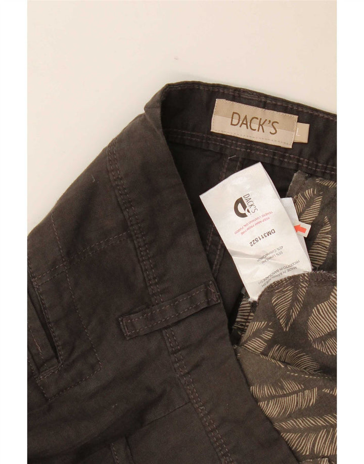Dack's Slim Cargo-Hose für Herren, Größe L, W34, L32, Grau, Leinen