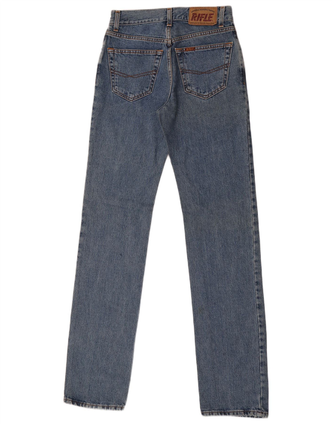 Rifle Damen Straight Jeans W28 L34 Blaue Baumwolle