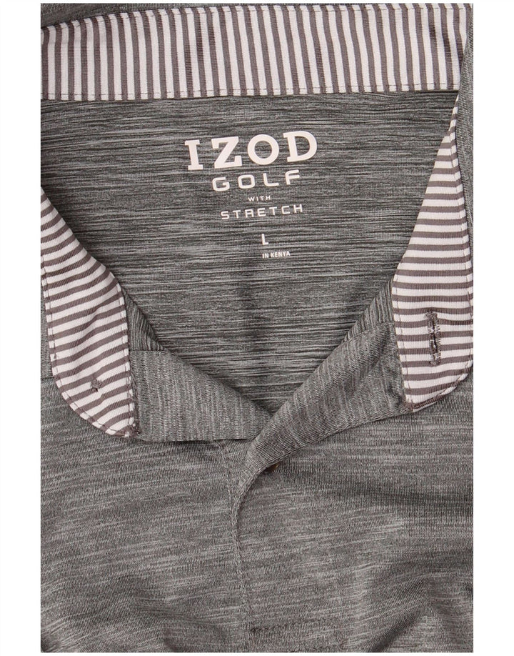 IZOD Herren Golf-Poloshirt, groß, grau meliert