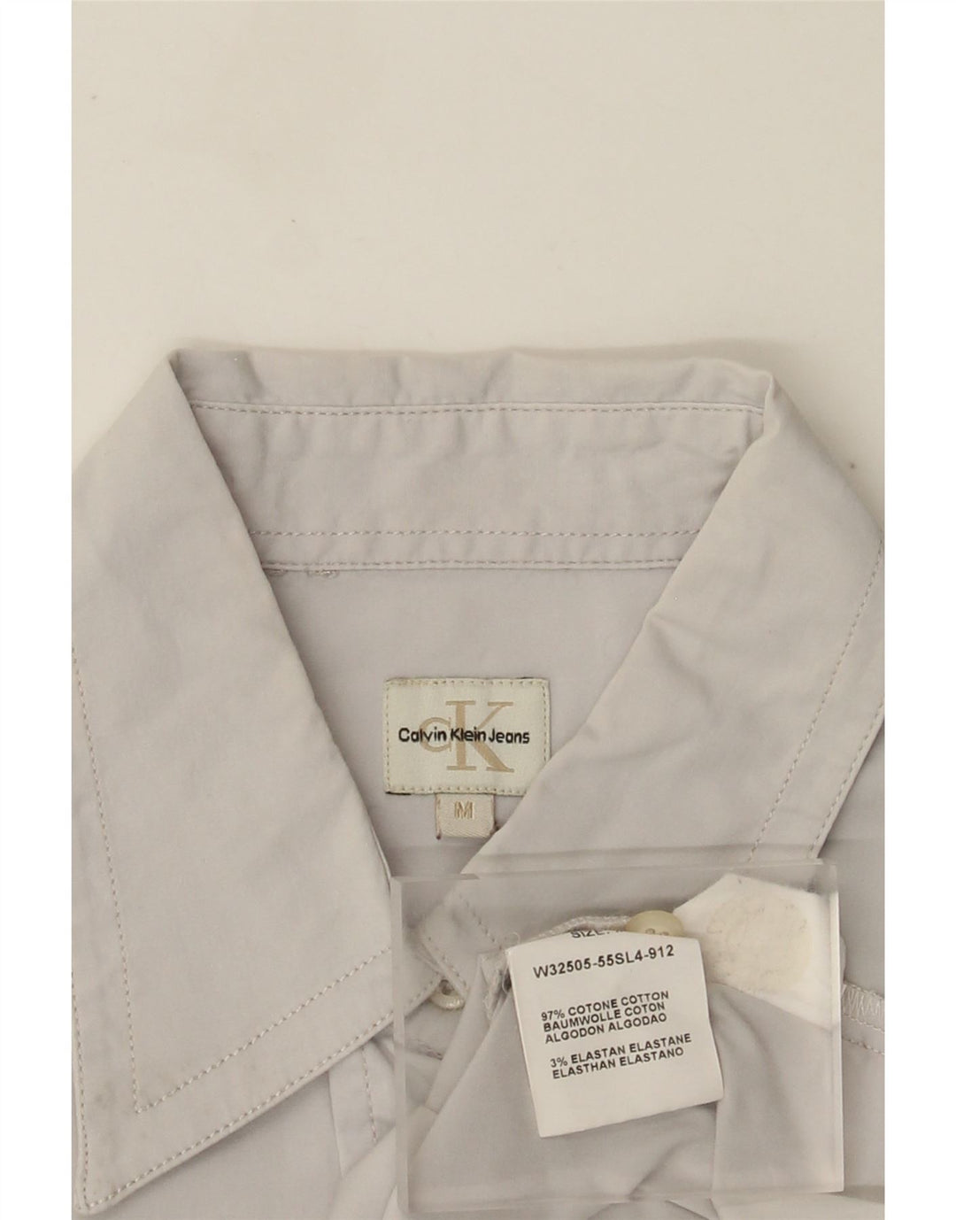 Calvin Klein Jeans Damen Hemd UK 12 Mittelgraue Baumwolle