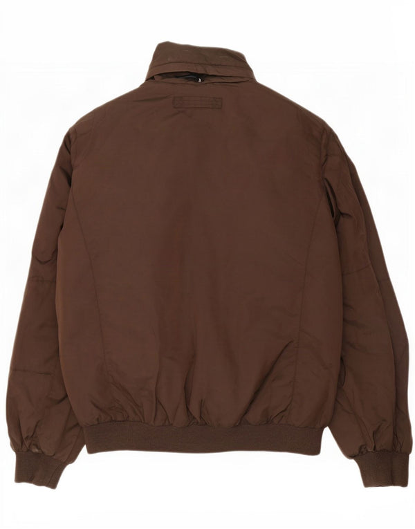 Fordocks Herren-Bomberjacke mit Kapuze, UK 46 3XL, braunes Nylon