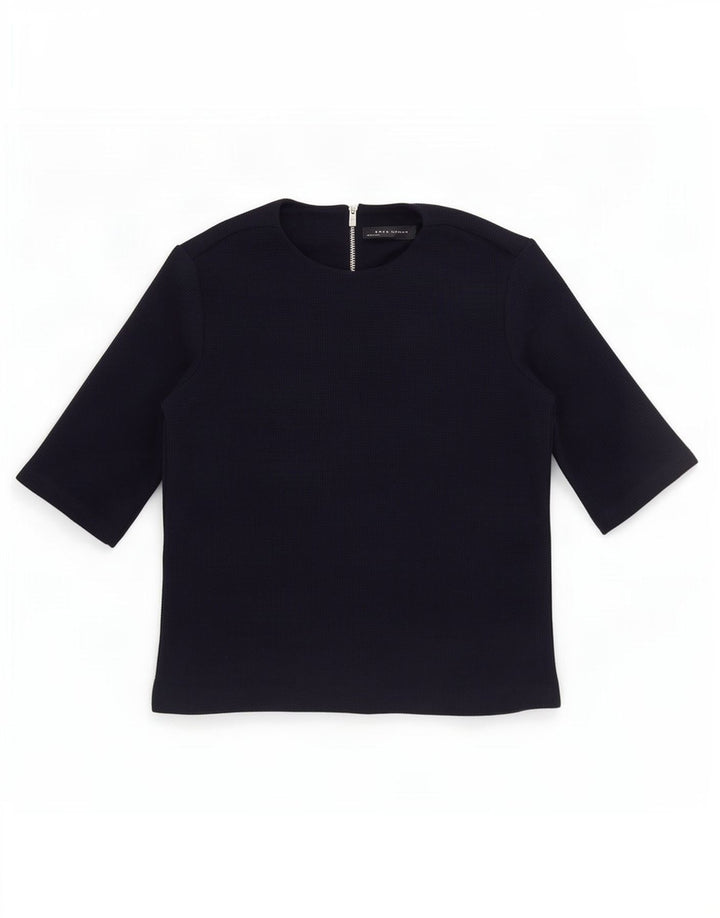 Zara Damen Bluse Top UK 10 Small Marineblau