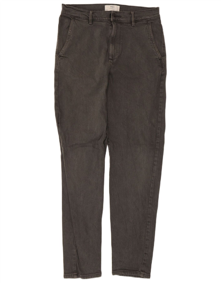 Marks & Spencer Herren Tapered Jeans W30 L33 Graue Baumwolle
