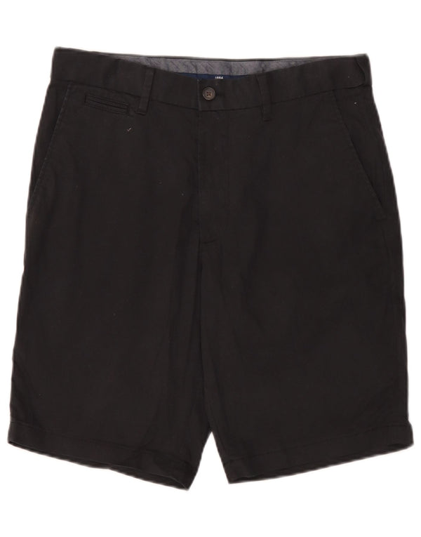 Marks & Spencer Herren Chinoshorts W30 Mittelschwarze Baumwolle