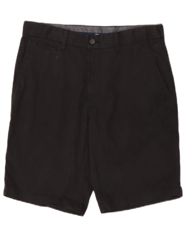 Marks & Spencer Herren Chinoshorts W30 Mittelschwarze Baumwolle