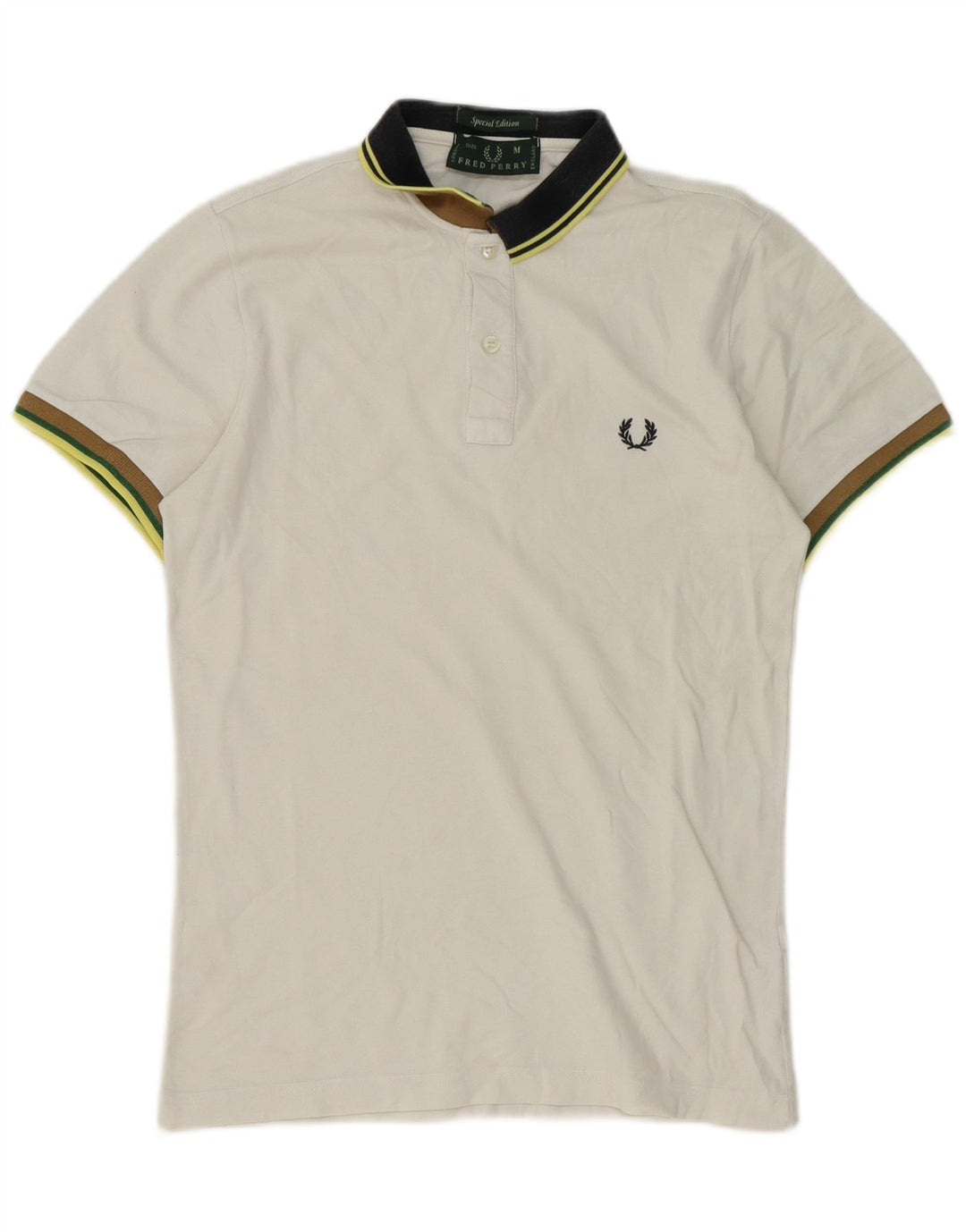 Fred Perry Herren-Poloshirt aus mittelweißer Baumwolle