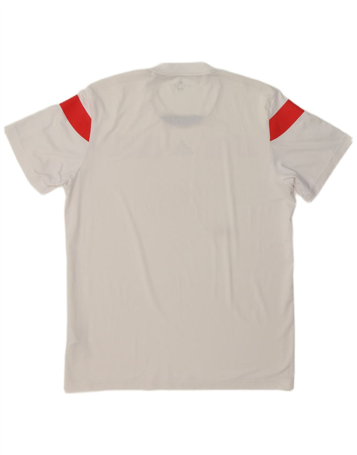 Adidas Herren Climacool Graphic T-Shirt Top Large Weiß Colourblock Polyester