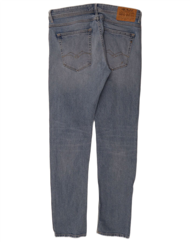 REPLAY Herren Willbi Regular Slim Jeans W32 L32 Blaue Baumwolle