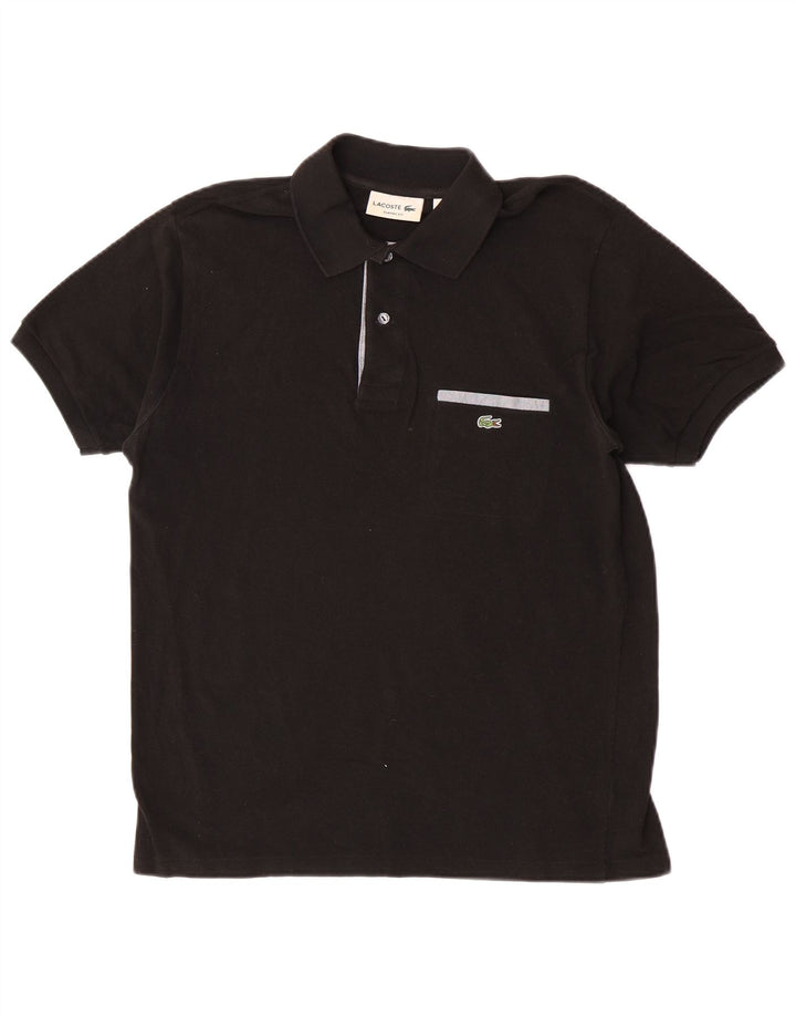 Lacoste Herren-Poloshirt mit klassischer Passform, Größe 4, mittelschwarz, Baumwolle