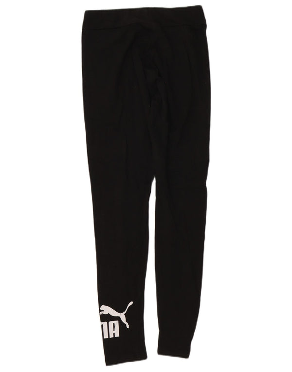 Puma Damen Graphic Leggings UK 10 Small Schwarz Sport