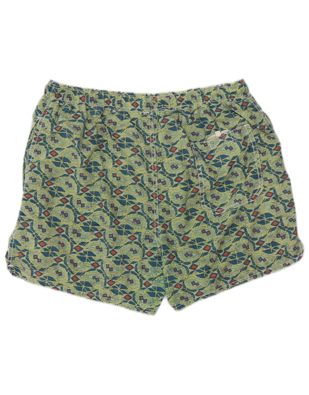 SANTO STEFANO Herren Badeshorts mittelgrünes geometrisches Polyamid