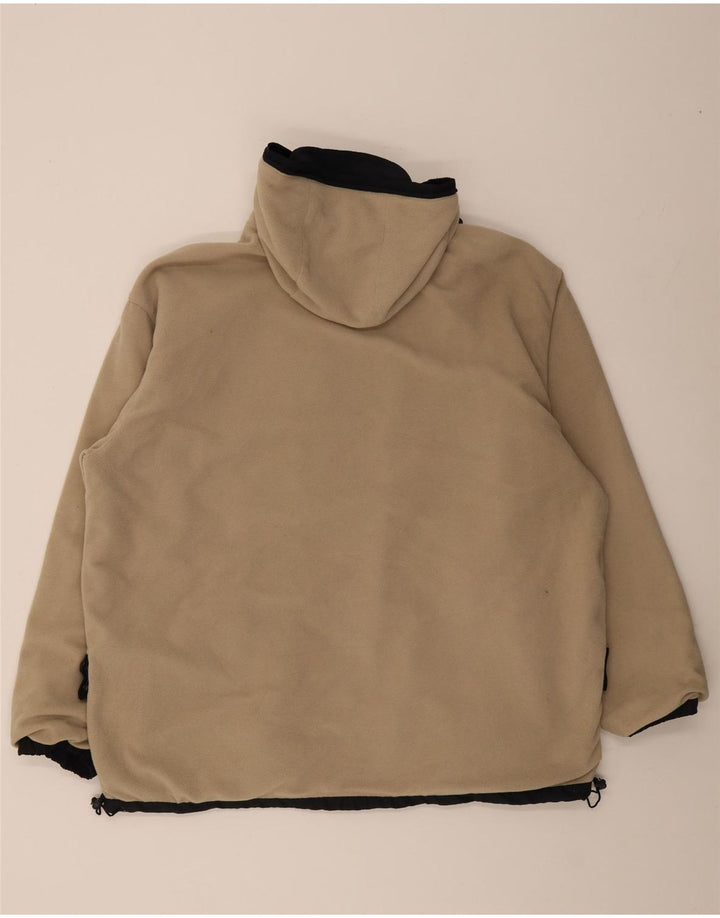 Kappa Herren-Jacke mit Kapuze, lockere Passform, wendbar, UK 40, Größe L, Schwarz, Polyester