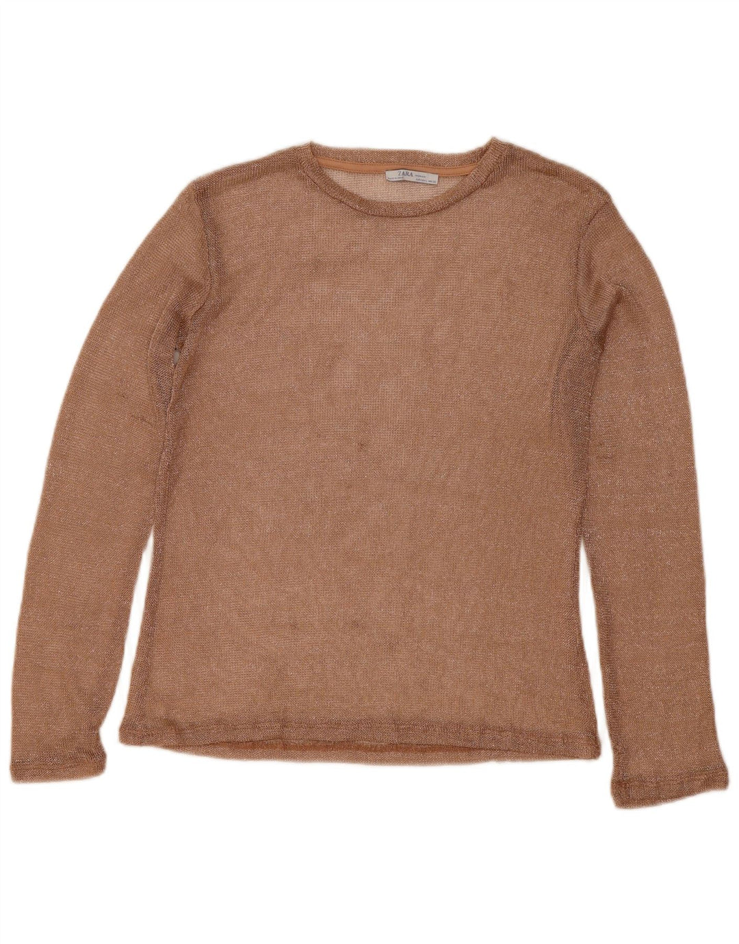 Zara Damen Top Langarm UK 16 Large Gold