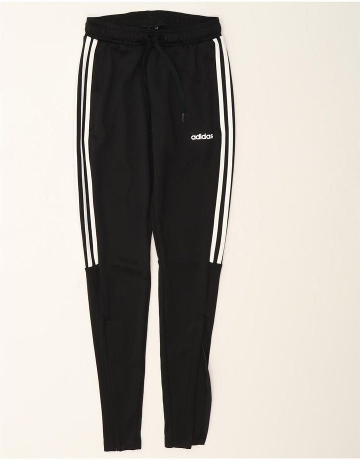 Adidas Damen Climalite Trainingshose UK 8/10 Small Schwarz Polyester