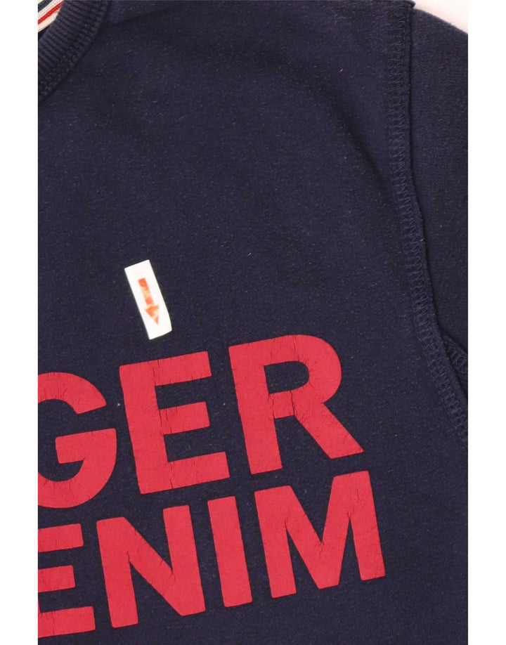 Tommy Hilfiger Herren-Sweatshirt mit Grafik, mittlere marineblaue Baumwolle