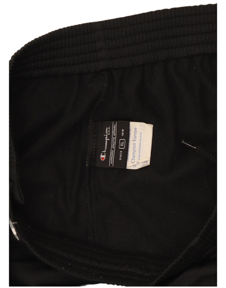 Champion Herren-Trainingshose XL, schwarzes Polyester