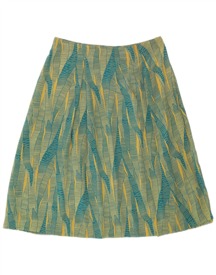 Lilla Damen Wickel-Faltenrock IT 42 Medium W29 Grüne geometrische Seide