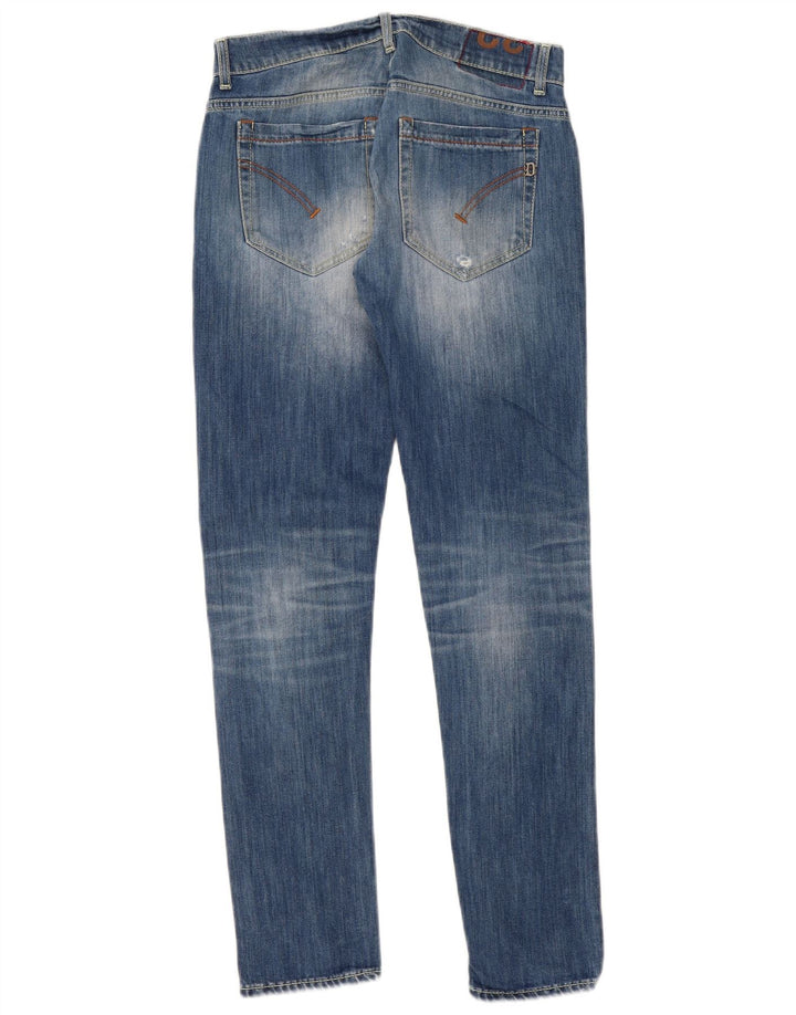 Dondup Damen Distressed Slim Jeans W32 L32 Blaue Baumwolle