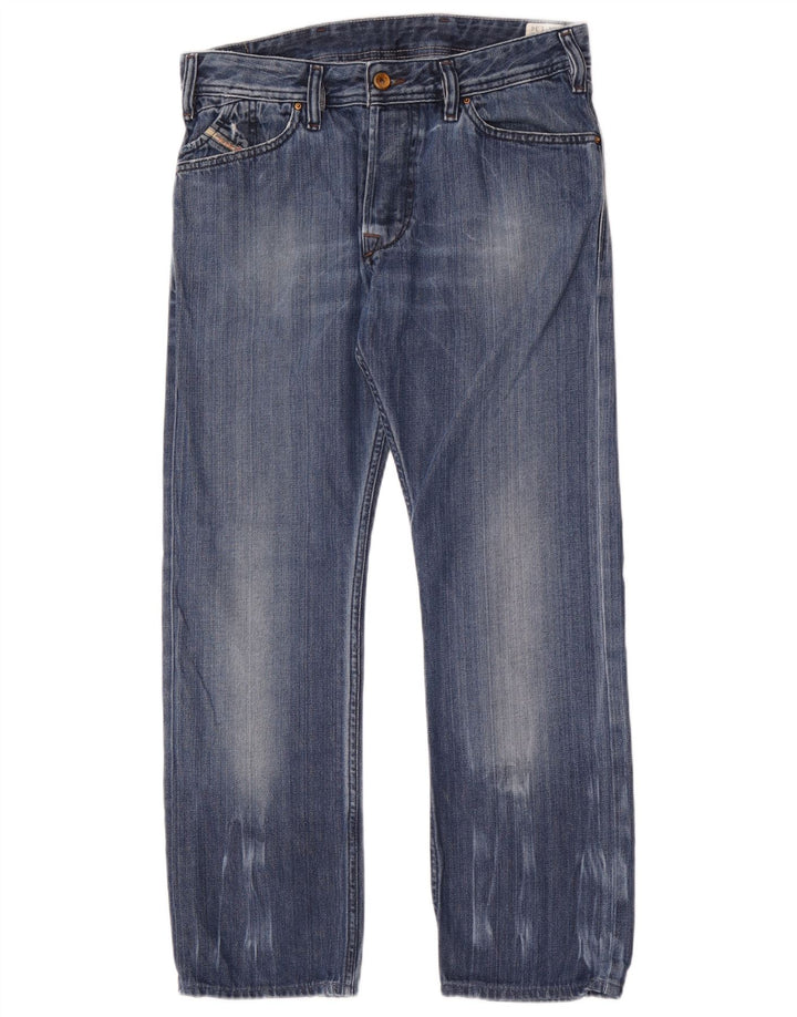 Diesel Herren Kander Straight Jeans W31 L28 Blaue Baumwolle