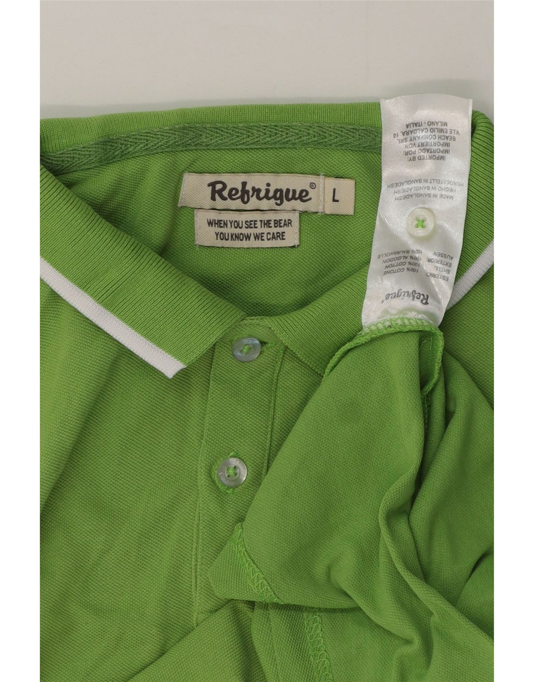 Refrigiwear Herren-Poloshirt, große grüne Baumwolle