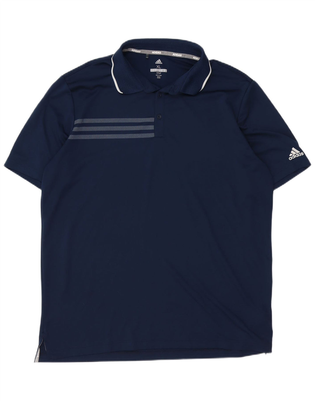 ADIDAS Herren Poloshirt XL Marineblau Polyester