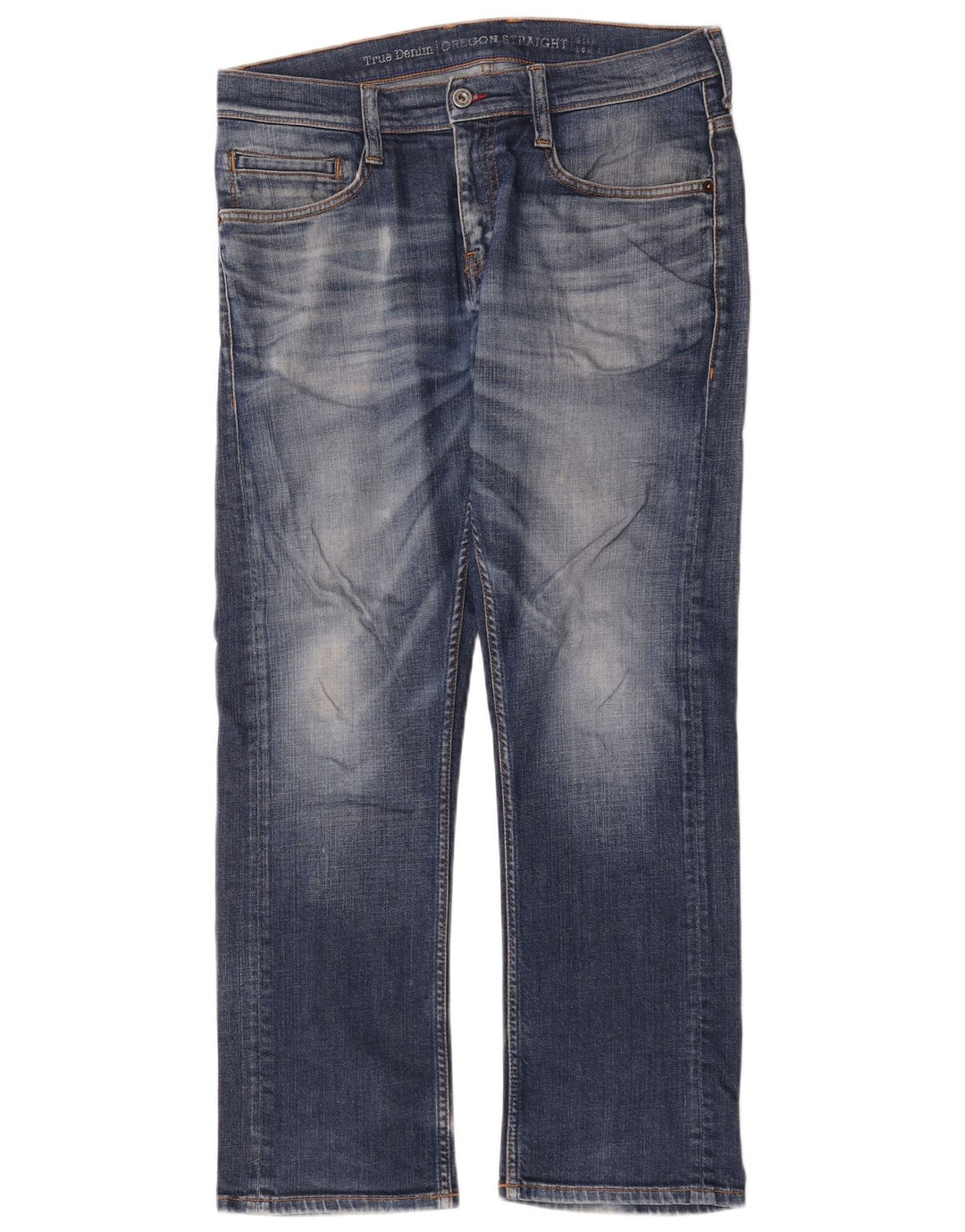 Mustang Herren Straight Jeans W32 L30 Blaue Baumwolle