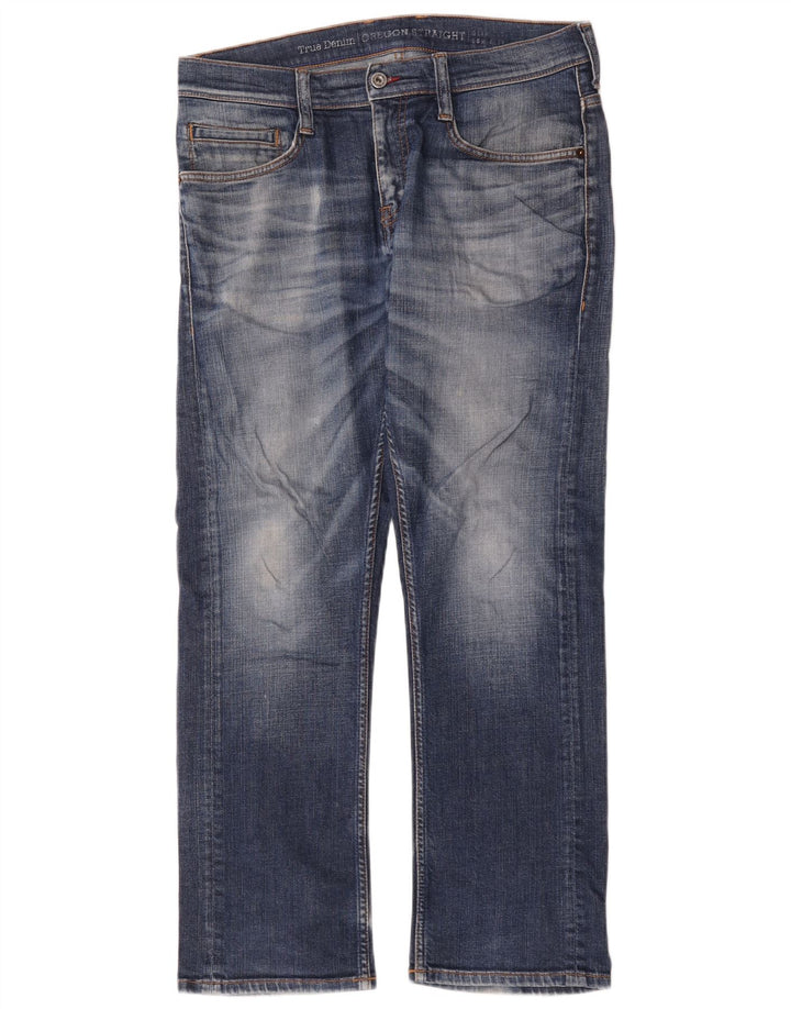 Mustang Herren Straight Jeans W32 L30 Blaue Baumwolle