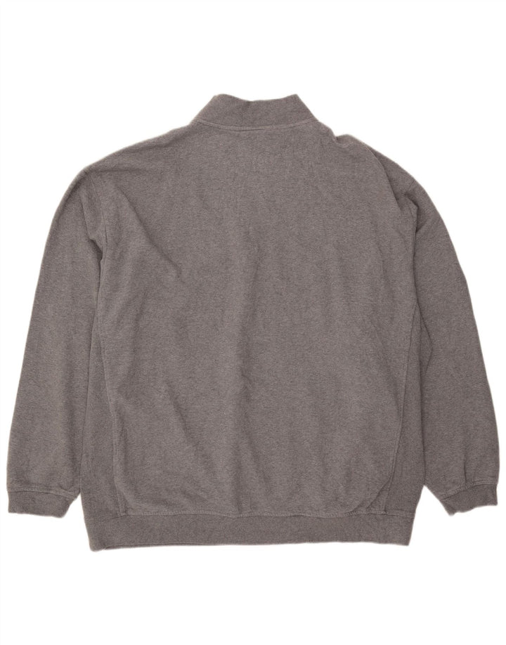 Nike Herren-Sweatshirt mit Reißverschluss, 3XL, graue Baumwolle
