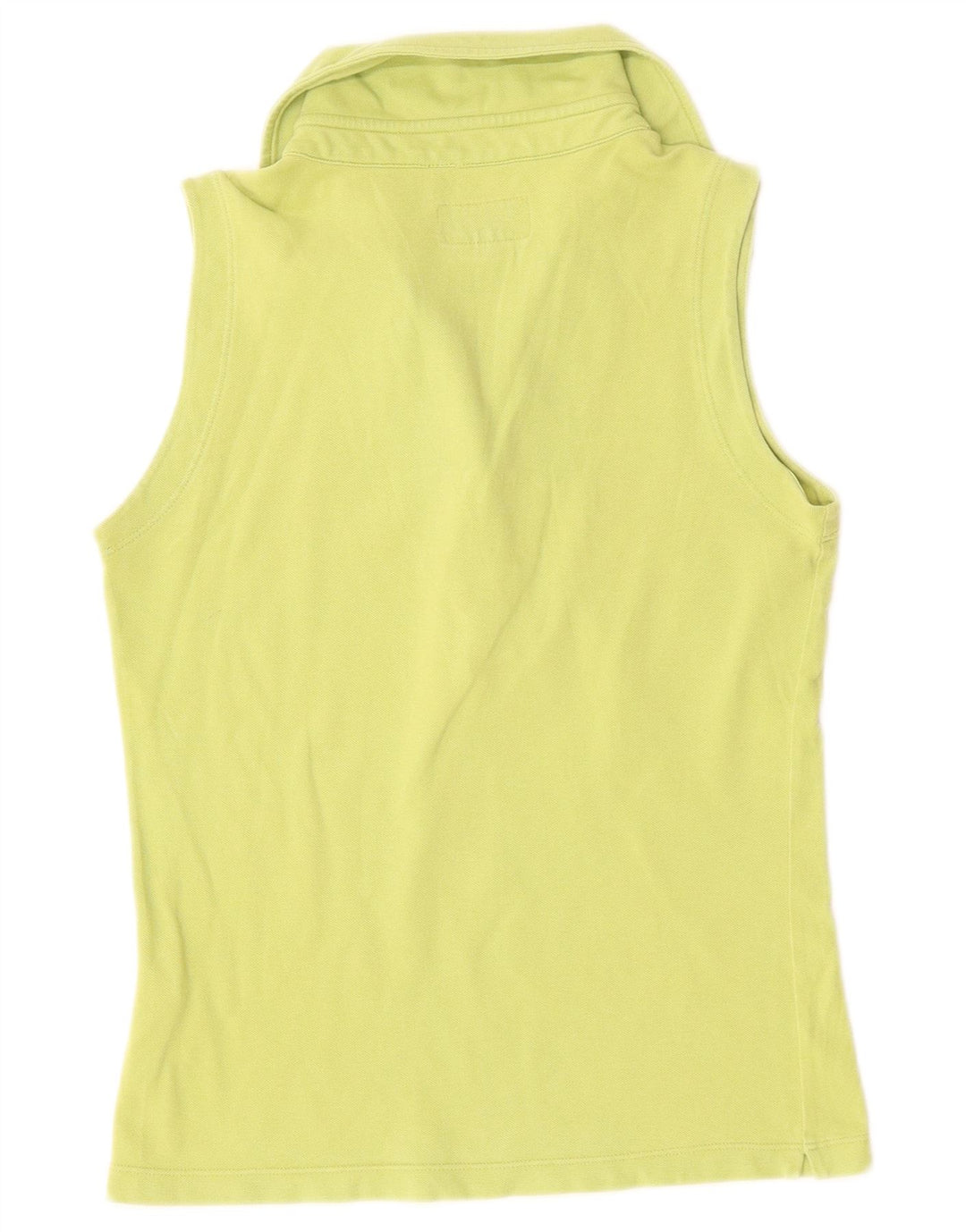 MARLBORO CLASSICS Damen Ärmelloses Poloshirt UK 14 Große grüne Baumwolle