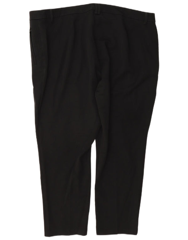 Marks & Spencer Damen Gerade Freizeithose UK 24 4XL W46 L28 Schwarz