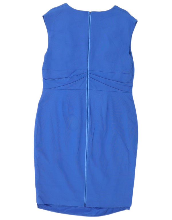 Coast Damen Ärmelloses Etuikleid UK 18 XL Blaue Viskose